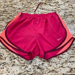 Nike Pink and Coral Athletic Running Shorts